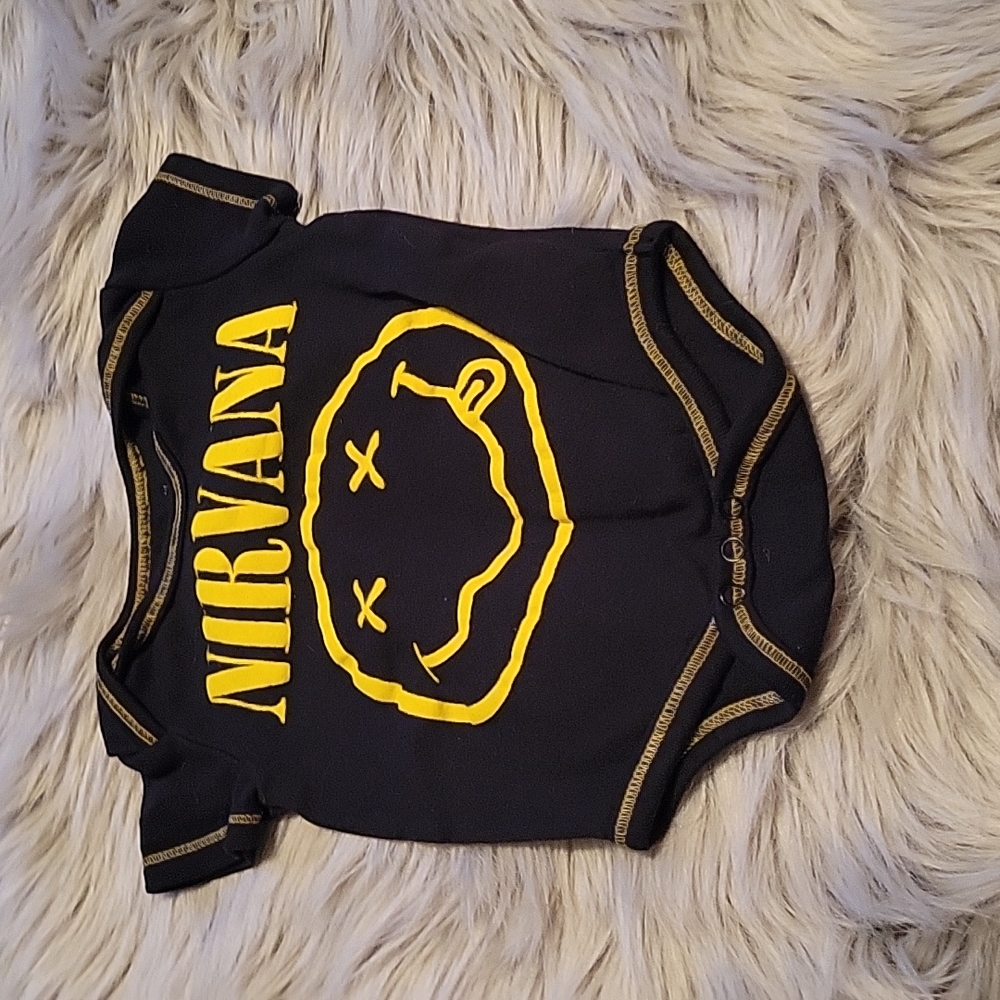 Nirvana Black Onsie Size 0-3 Months